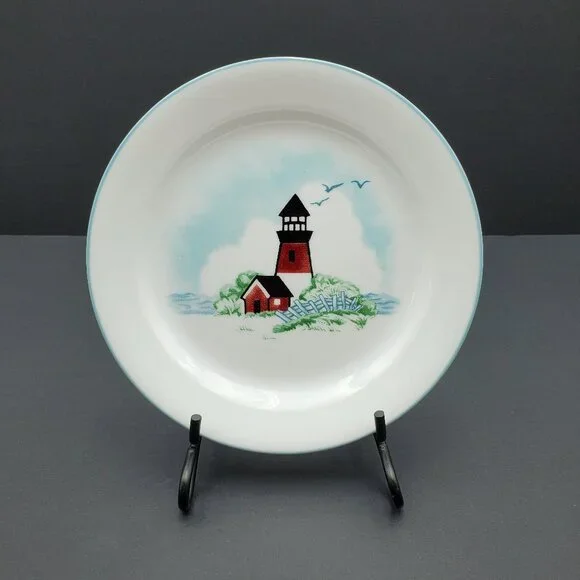 Corelle Outer Banks Salad Plates Corning Lighthouse Dessert Plates - Picture 2 of 5